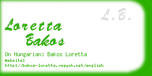 loretta bakos business card